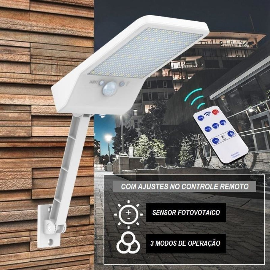 Luminária Holofote FQ Led com Painel Solar